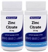 Цинка Цитрат Matwave Zinc Citrate 25 мг 30 капсул, комплект 2 банки