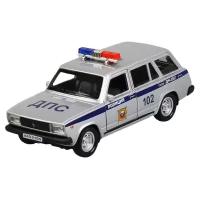 Полицейский автомобиль ТЕХНОПАРК ВАЗ-2104 Жигули Полиция (2104-12POL-SR) 1:43, 18 см