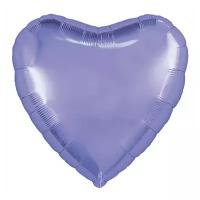 Шарик воздушный сердце большое цвет сиреневый - 75 см