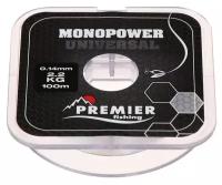 PREMIER fishing Леска Premier fishing MONOPOWER Universal, 0,14 мм/100 м