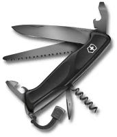 Швейцарский нож VICTORINOX RangerGrip 55 Onyx Black, длина лезвия 10 см, 12 функций. 0.9563.C31P