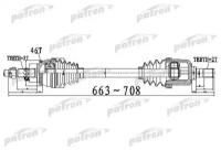 Полуось передний мост справа 27X663X60X27 ABS:46T HYUNDAI ELANTRA [JD] 1,6 07 - I30 [JD] 08 - Patron PDS0495