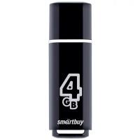 Флешка SmartBuy Glossy USB 2.0 4 ГБ, 1 шт., смолистый черный