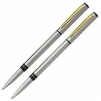 Набор Pierre Cardin PEN&PEN: ручка шариковая + роллер. Цвет - серебристый. Упаковка Е