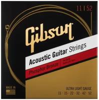 Струны для акустической гитары GIBSON Phosphor Bronze Acoustic Guitar Strings Ultra-Light