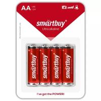 Батарейка SmartBuy AA LR6 Ultra Alkaline, в упаковке: 4 шт