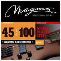 Струны для бас-гитары Magma Strings BE160N, Серия: Nickel Plated Steel, Калибр: 45-65-80-100, Обмотка: круглая, никелированая сталь