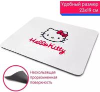 Большой игровой компьютерный коврик для мыши с рисунком hello kitty Хелло Китти кошка в розовом