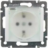 Legrand Valena Бел Розетка 1-ая с/з с крышкой и защитными шторками IP44 774220