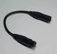 Кабель-переходник xlr 3pin male - xlr 5 pin female