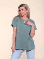 Женская футболка больших размеров Даман светлый хаки IvCapriz 66