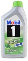 Синтетическое моторное масло MOBIL 1 ESP Formula 5W-30, 1 л, 1 кг