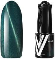 Гель-лак с перламутром Vogue Nails кошачий глаз, магнитный, полупрозрачный, синий, 10 мл