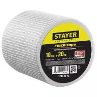 Серпянка самоклеящаяся FIBER-Tape, 10 см х 20м, STAYER Professional 1246-10-20