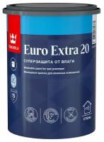 Краска акриловая Tikkurila Euro Extra 20 полуматовая белый 0.9 л 1 кг