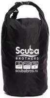 Гермомешок SCUBA BROTHERS BLACK WAVE, 15 литров, с лямкой, тафета