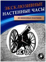 Часы настенные из Виниловых пластинок - AC DC (белая подложка)