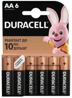 Батарейка Duracell Basic AA (LR06) алкалиновая, 6BL