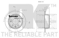 Диск Тормозной Hyundai I30/Ix35/Kia Ceed/Sportage Задний D 262мм. Nk арт. 313527