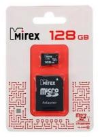 Карта памяти micro SD UHS-U1 Mirex с адаптером 128гб класс 10