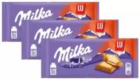 Шоколад Milka молочный с печеньем LU