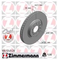 Тормозной диск передний Zimmermann 100.1249.20 (1 шт.)