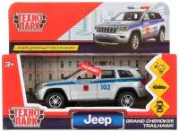 Модель машины Технопарк Jeep Grand Cherokee Trailhawk, Полиция, инерционная, свет, звук СНЕRОКЕЕ-12SLРОL-SL