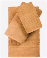 Набор махровых полотенец Вышневолоцкий текстиль, 2DSG3N70100140 размер 35X70,50X100,70X140, цвет кофе. с. молоком, 3шт