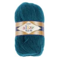 Пряжа Alize Angora Real 40, 40 % шерсть, 60 % акрил, 100 г, 480 м, 1 шт., 17 петроль 480 м