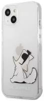 Чехол Karl Lagerfeld PC/TPU Choupette Fun Hard для iPhone 13, цвет Прозрачный (KLHCP13MCFNRC)
