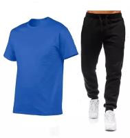 Костюм ФПП, футболка и брюки, спортивный стиль, размер 52, голубой