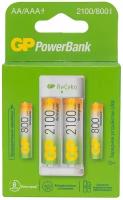 Аккумулятор + зарядное устройство GP PowerBank Е211 AA/AAA NiMH 2100mAh (4шт) коробка