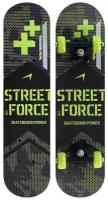 Скейтборд подростковый уличный STREET FORCE Skateboard /Нагрузка до 60кг/Длина 62 см/Ширина 16 см/Высота 10 см/Колесо PVC d=50 мм