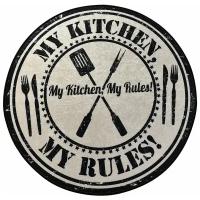 Ковер на кухню круглый Ø1,4 м Chilai Home 8682125929217 My kitchen my rules