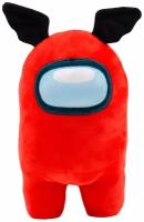 Мягкая игрушка YuMe Among Us с ушками, 30 см, красный