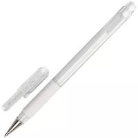 PENTEL Ручка гелевая с грипом pentel hybrid gel grip, белая, узел 0,8 мм, линия письма 0,4 мм, k118-lw