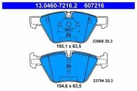 Колодки тормозные дисковые передн, BMW: 1 120 d/120 i 04-12, 1 120 d/120 i 03-12, 1 кабрио 120 d/120 i/125 i 08-, 1 купе 120 d/120 i/125 i 07-, 3 316, 13046072162 ATE 13.0460-7216.2