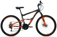 Горный велосипед Altair MTB FS 26 2.0 disc 2021, темно-серый/оранжевый, рост 18