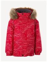 Детская куртка HUPPA MARINEL, красный с принтом 12404, размер 122