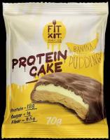 Протеиновое печенье FIT KIT Protein Cake - 70 грамм, банановый пудинг