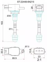 ST224486N215 SAT Катушка зажигания NISSAN SYLPHY G10/PRIMERA P12 QR20D#/QR25DD 01- (4)