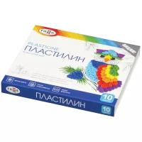 Пластилин классический Гамма Классический, 10 цв,200г,со стеком,281032