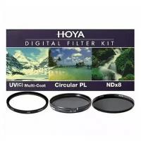 Набор из 3 фильтров Hoya (UV(C) HMC Multi, PL-CIR, NDX8) 49mm