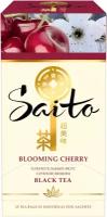 Чай черный Saito Blooming cherry в пакетиках, 25 шт., 1 уп