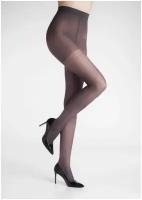 Marilyn RELAX grigio Колготки женские серые капроновые 50 ден, размер 4/L, однотонные, матовые, противоварикозные, корректирующие с широким поясом