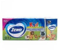 Платочки бумажные носовые Zewa Kids, 10 упаковок по 10 шт