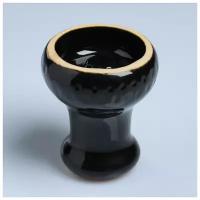 Чаша, глиняная, d=6.7 см 8.2х6.7 см, черная