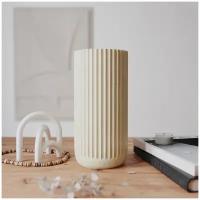 Декоративная ваза для сухоцветов Chloe L, 25x12 см, бетон