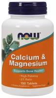 Кальций Now, Magnesium & Calcium, 100 табл 33 порции