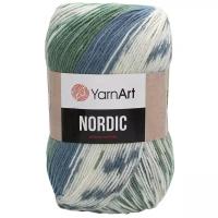 Пряжа для вязания YarnArt 'Nordic' 150гр 510м (20% шерсть, 80% акрил) (654 меландж), 3 мотка